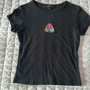 Black Mushroom Croptop